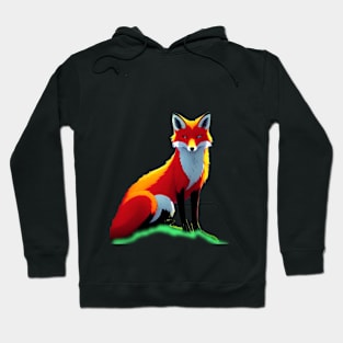 BLUE EYED SERENE ELEGANT FOX LOOKING RIGHT Hoodie